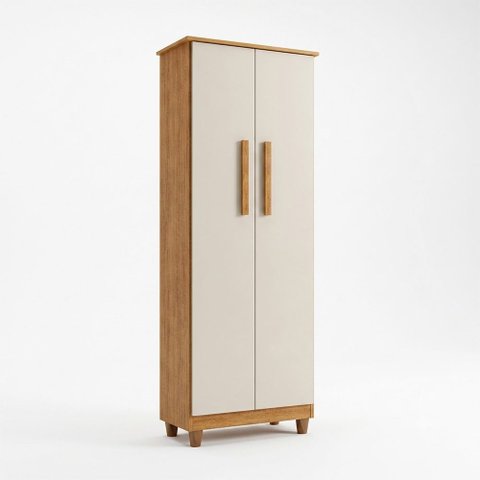 Armário Ibiza Multiuso Organizador Inteligente Compacto Ideal para Todos Espaços Cedro/Off-White