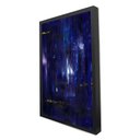 Ver imagem 3 de Quadro Decorativo Abstrato Azul Oceano em Moldura Caixa Tacolado Moldura Trad 1cm Branca com Vidro 3