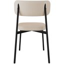 Ver imagem 4 de Kit 06 Cadeiras Estofada para Sala de Jantar Astrid Preto C01 Linho Areia Courino Whisky - Lyam