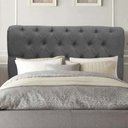 Ver imagem 1 de Cabeceira Estofada Paris 100cm Solteiro Para Cama Box Quarto Linho Cinza - Gat Magazine