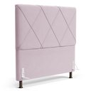 Ver imagem 1 de Cabeceira Cama Box Casal Mel 140cm com Frame Suede Rosa Bebê - Abmaza