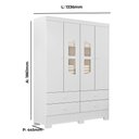 Ver imagem 2 de Guarda-roupas Infantil Diamante New 100% Mdf 4 Portas 4 Gavetas