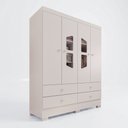 Ver imagem 2 de Guarda-Roupas Infantil Diamante New 100% MDF 4 Portas 4 Gavetas