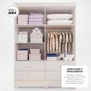 Ver imagem 4 de Guarda-Roupas Infantil Diamante New 100% MDF 4 Portas 4 Gavetas