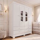 Ver imagem 1 de Guarda-Roupas Infantil Diamante New 100% MDF 4 Portas 4 Gavetas