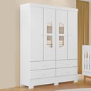 Ver imagem 1 de Guarda-roupas Infantil Diamante New 100% Mdf 4 Portas 4 Gavetas