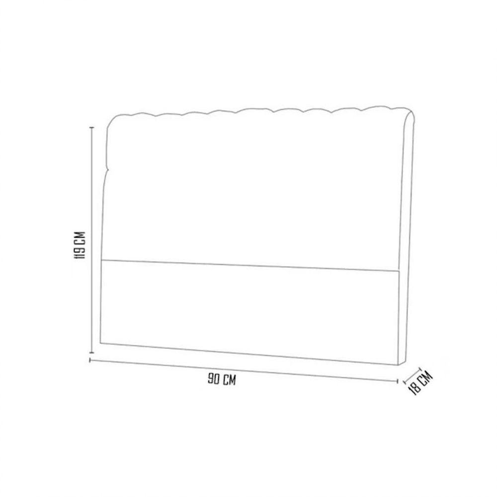 Cabeceira Solteiro Dama 90cm Pvc - 2