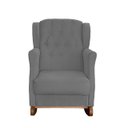 Ver imagem 3 de Poltrona Amamentação Balanço Descanso Helena com Puff Suede Cinza Twdecora