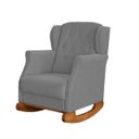 Ver imagem 4 de Poltrona Amamentação Balanço Descanso Helena com Puff Suede Cinza Twdecora
