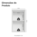 Ver imagem 3 de Armário Aéreo para Quarto 40 Cm 1 Porta Branco Neo Madesa