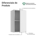 Ver imagem 4 de Armário Aéreo para Quarto 40 Cm 1 Porta Branco Neo Madesa