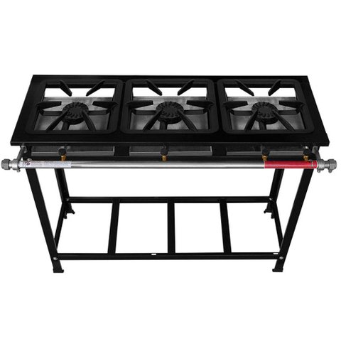 Fogão Serv Kenok 3 Bocas Simples Alta Pressão Fase3b.832