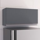 Ver imagem 6 de Kit 02 Armários Aéreo Geladeira Cozinha Andréia 60cm 01 Porta Cinza Escuro - Desk Design AJL Móveis