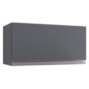 Ver imagem 5 de Kit 02 Armários Aéreo Geladeira Cozinha Andréia 60cm 01 Porta Cinza Escuro - Desk Design AJL Móveis
