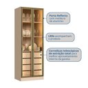 Ver imagem 7 de Cristaleira Lumini Armário 2 Portas Reflectas com LED 100% MDF Requinte+ Bege