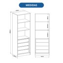 Ver imagem 3 de Cristaleira Lumini Armário 2 Portas Reflectas com LED 100% MDF Requinte+ Bege