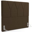 Ver imagem 1 de Cabeceira Cama Box Solteiro 100cm Aura Suede W01 Marrom - Mpozenato