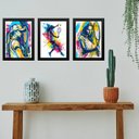 Ver imagem 1 de Kit 3 Quadros Gravuras Tenistas - Mulher 45x34cm - com Vidro:moldura Branca