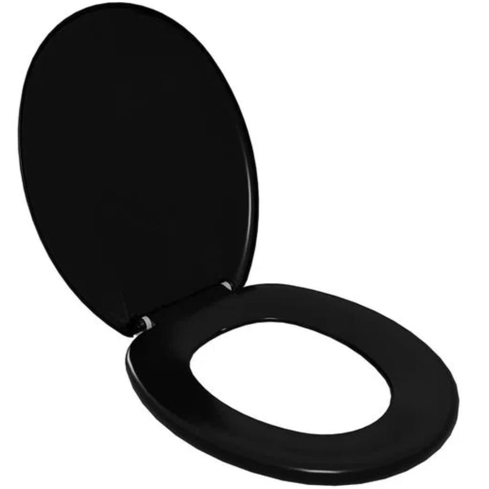 Assento Sanitário Almofadado Slim Preto - Taj/as*br1 - Astra Assento Almofadado Slim Preto - Taj/as* - 1