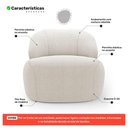 Ver imagem 6 de Poltrona Decorativa Living Kaya Orgânica Linho Bege Claro - Desk Design