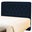 Ver imagem 1 de Cabeceira Queen Bolivia 160cm Suede Azul Marinho