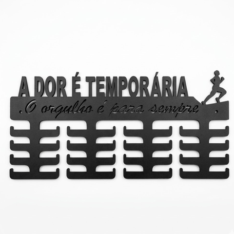 Porta Medalhas de Corrida Masculino - Mdf 6mm Color Preto
