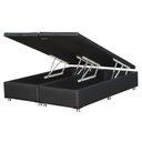 Ver imagem 1 de Base Box Baú Articulada King 193cm - Tca 940 - Veludo Cinza - 4 Pistões
