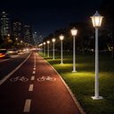 Ver imagem 2 de Jogo 2 Postes Brancos de Jardim 1,71m Termoplástico Lente Fosca Luminária Decorativa Grega Dital