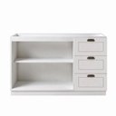Ver imagem 2 de Balcão para Pia Modelo Americano Provençal 2 Portas 3 Gavetas Frentes em MDF sem Tampo Branco