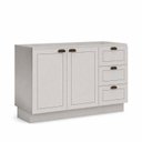 Ver imagem 4 de Balcão para Pia Modelo Americano Provençal 2 Portas 3 Gavetas Frentes em MDF sem Tampo Conecta Branco
