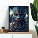 Ver imagem 1 de Quadro Orixá Ogum - Face 24x18cm - com Vidro:moldura Branca
