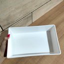 Ver imagem 2 de Kit 5 Travessas Retangulares 2,2L Brancas Salada Sobremesa Petisco Cozinha Restaurantes Coza