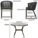 Ver imagem 2 de Mesa e 6 Cadeiras Jantar Noronha Marrom E13 Trama Original Preto