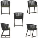 Ver imagem 5 de Mesa e 6 Cadeiras Jantar Noronha Marrom E13 Trama Original Preto