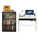 Ver imagem 5 de Escrivaninha Madesa Rubi + Estante Livreiro 6907 - Branco/preto