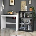 Ver imagem 1 de Escrivaninha Madesa Rubi + Estante Livreiro 6907 - Branco/preto