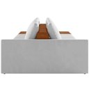 Ver imagem 2 de Sofá Ilha Modular para Sala 312cm com Puff Dublin K01 Veludo Cinza Sintético Caramelo - Lyam Decor