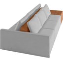 Ver imagem 4 de Sofá Ilha Modular para Sala 312cm com Puff Dublin K01 Veludo Cinza Sintético Caramelo - Lyam Decor