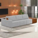 Ver imagem 6 de Sofá Ilha Modular para Sala 312cm com Puff Dublin K01 Veludo Cinza Sintético Caramelo - Lyam Decor