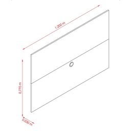 Painel Suspenso Frank para TV até 50” Savana - PR Móveis - 4