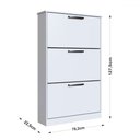 Ver imagem 4 de Sapateira Melissa 3 Portas Branco - Irm Móveis