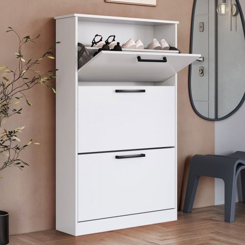 Sapateira Melissa 3 Portas Branco - Irm Móveis