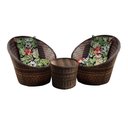 Ver imagem 1 de Conjunto de Poltronas Fibra Sintética Bola - 2 Poltronas + 1 Mesa Centro - Tecido Saquarema