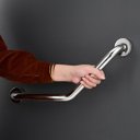 Ver imagem 7 de Barra de Apoio 25x25cm Angular Aço Inox Acessibilidade Banheiro Box Criança Gestante Idoso Segurança