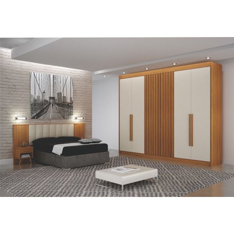 Dormitorio Casal Ripado 2PÇS 6 Portas Mirage - Arbo Design