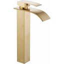 Ver imagem 1 de Torneira Banheiro Lavabo Monocomando Bica Alta Roma Gold/dourada - Demima