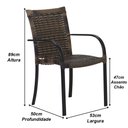 Ver imagem 6 de Mesa e Cadeiras Ascoli para Jardim, Área Externa, Churrasqueira Trama Original