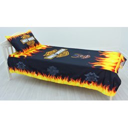 Jogo De Lençol Decorativo E Fronha Solteiro Harley Davidson , Kit 2 pçs - 3