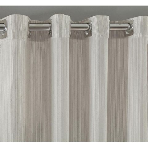 Cortina Tecido Linho 6,00M De Largura X 2,60M De Altura Areia Para Sala Ou Quarto