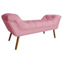 Ver imagem 4 de Conjunto Sienna Cabeceira e Recamier King 195 Cm Suede Rosa Barbie - LM DECOR